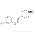Chlorhydrate de 6- fluoro-3- (4-pipéridinyl) -1,2-benzisoxazole CAS 84163-13-3
